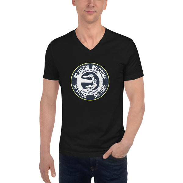 No Victim, No Crime V-Neck T-Shirt