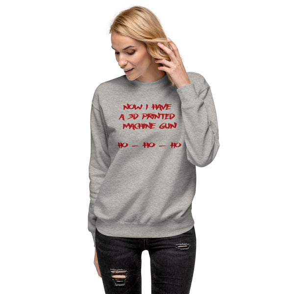 Die Hard Christmas 3D Printed Gun Women's Sweatshirt