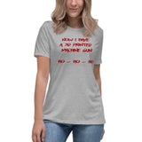 Die Hard Christmas 3D Printed Gun Women's Relaxed T-Shirt