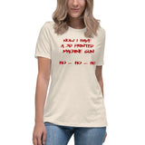 Die Hard Christmas 3D Printed Gun Women's Relaxed T-Shirt