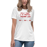 Die Hard Christmas 3D Printed Gun Women's Relaxed T-Shirt